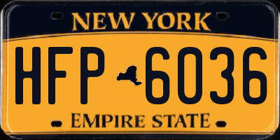 NY license plate HFP6036