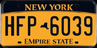 NY license plate HFP6039