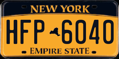NY license plate HFP6040