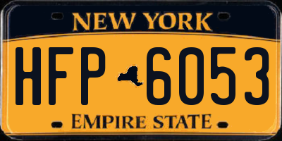 NY license plate HFP6053