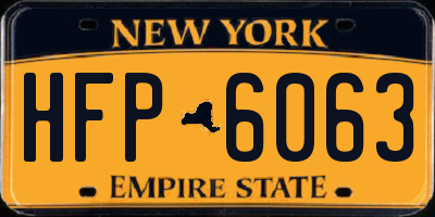 NY license plate HFP6063