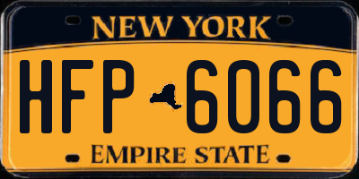 NY license plate HFP6066