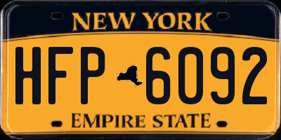 NY license plate HFP6092
