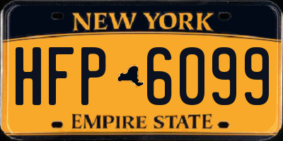 NY license plate HFP6099
