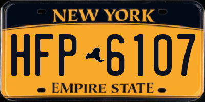 NY license plate HFP6107