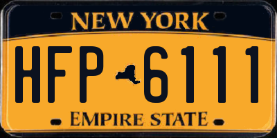 NY license plate HFP6111