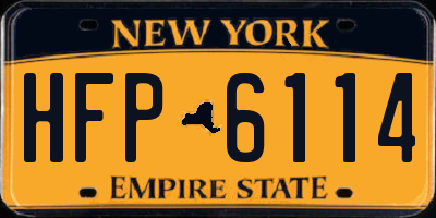 NY license plate HFP6114