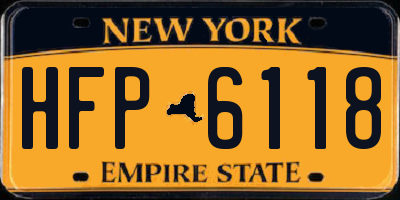 NY license plate HFP6118