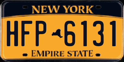 NY license plate HFP6131