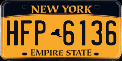 NY license plate HFP6136
