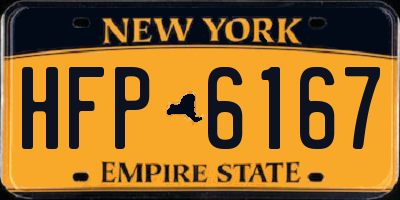 NY license plate HFP6167