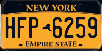 NY license plate HFP6259