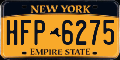 NY license plate HFP6275