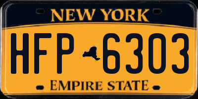 NY license plate HFP6303