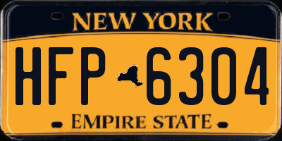 NY license plate HFP6304