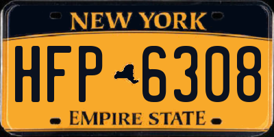 NY license plate HFP6308