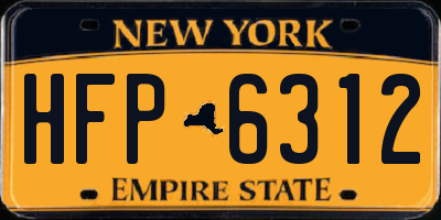 NY license plate HFP6312