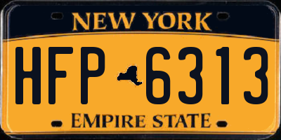 NY license plate HFP6313
