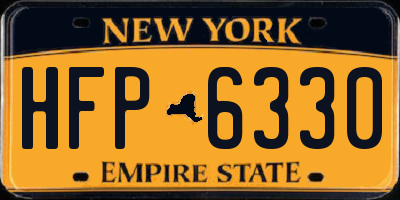 NY license plate HFP6330
