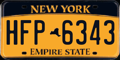 NY license plate HFP6343