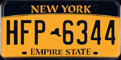 NY license plate HFP6344