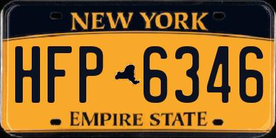 NY license plate HFP6346