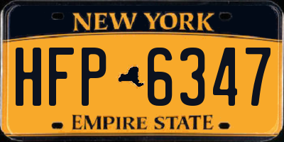 NY license plate HFP6347