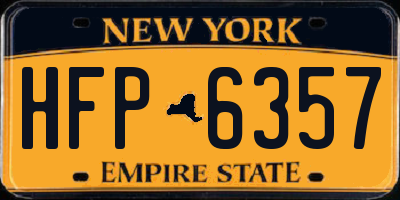 NY license plate HFP6357