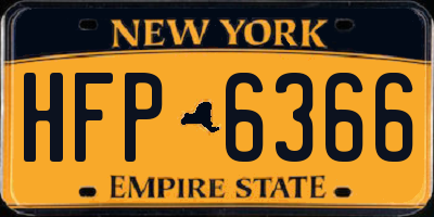 NY license plate HFP6366