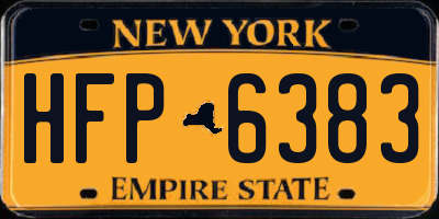 NY license plate HFP6383