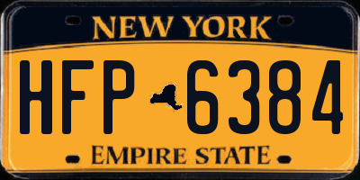 NY license plate HFP6384