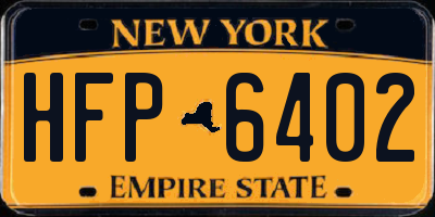 NY license plate HFP6402