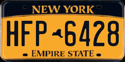 NY license plate HFP6428
