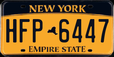 NY license plate HFP6447