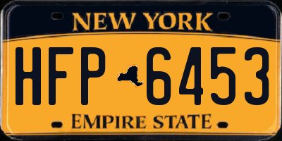 NY license plate HFP6453