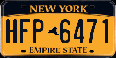 NY license plate HFP6471