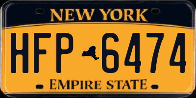 NY license plate HFP6474