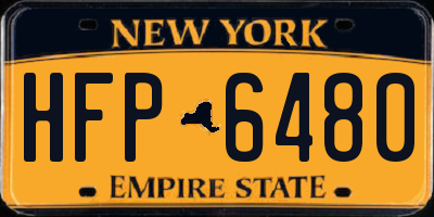NY license plate HFP6480