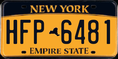 NY license plate HFP6481