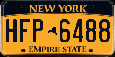 NY license plate HFP6488