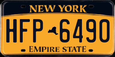 NY license plate HFP6490
