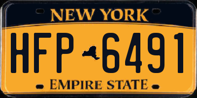 NY license plate HFP6491
