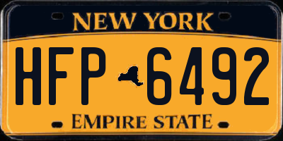NY license plate HFP6492