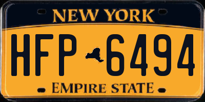 NY license plate HFP6494