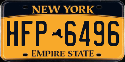 NY license plate HFP6496