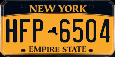 NY license plate HFP6504