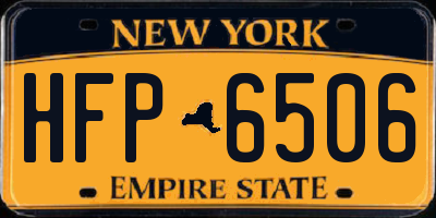 NY license plate HFP6506