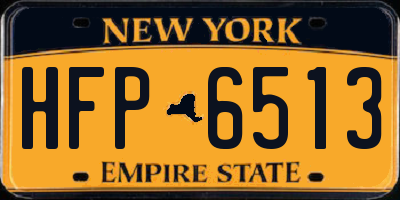 NY license plate HFP6513