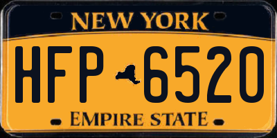 NY license plate HFP6520