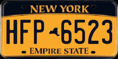 NY license plate HFP6523